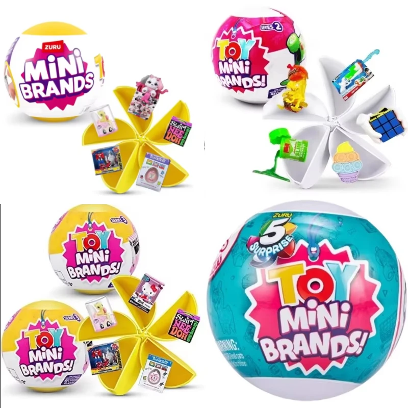 

5 Surprise toy mini brand series ZURU blind box toy genuine mini birthday gift for children, boys and girls