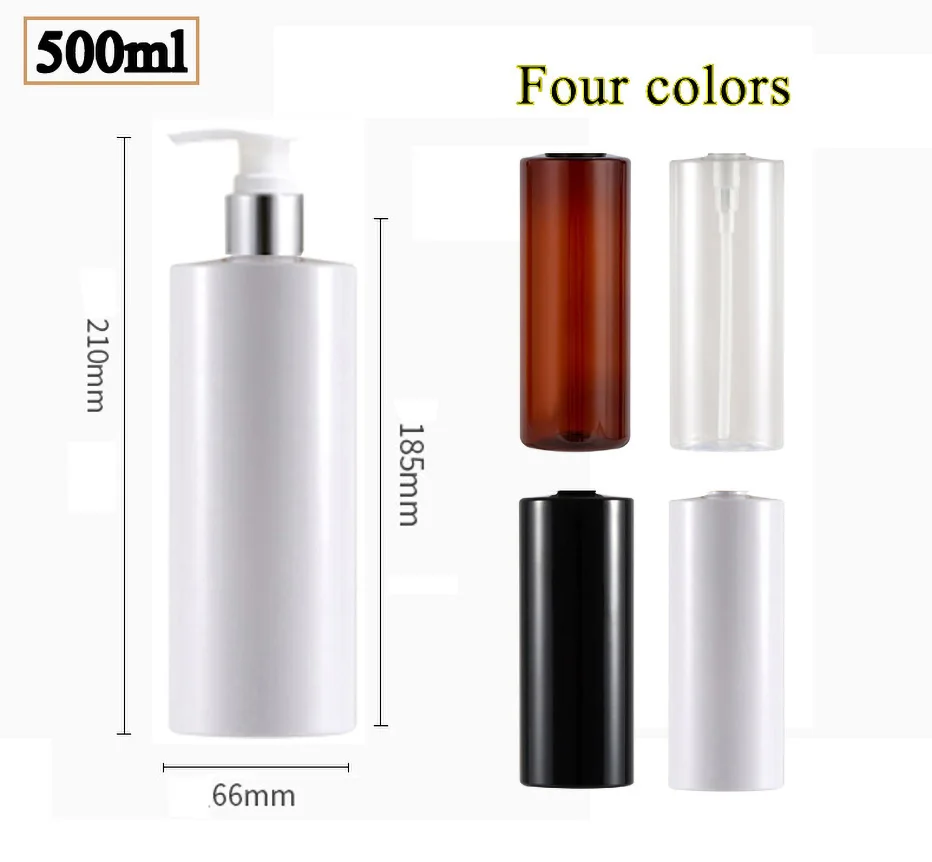 3Pcs Refillable Shower Shampoo Conditioner Bottle Dispenser 500ml Bathroom Lotion Empty Bottle Plastic Container Farmhouse Decor