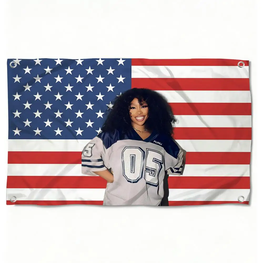 American Singer S-SZA Flags Custom Camping Outdoor Garden room Bedroom Decor Party Backdrops Wall Art Family Gifts