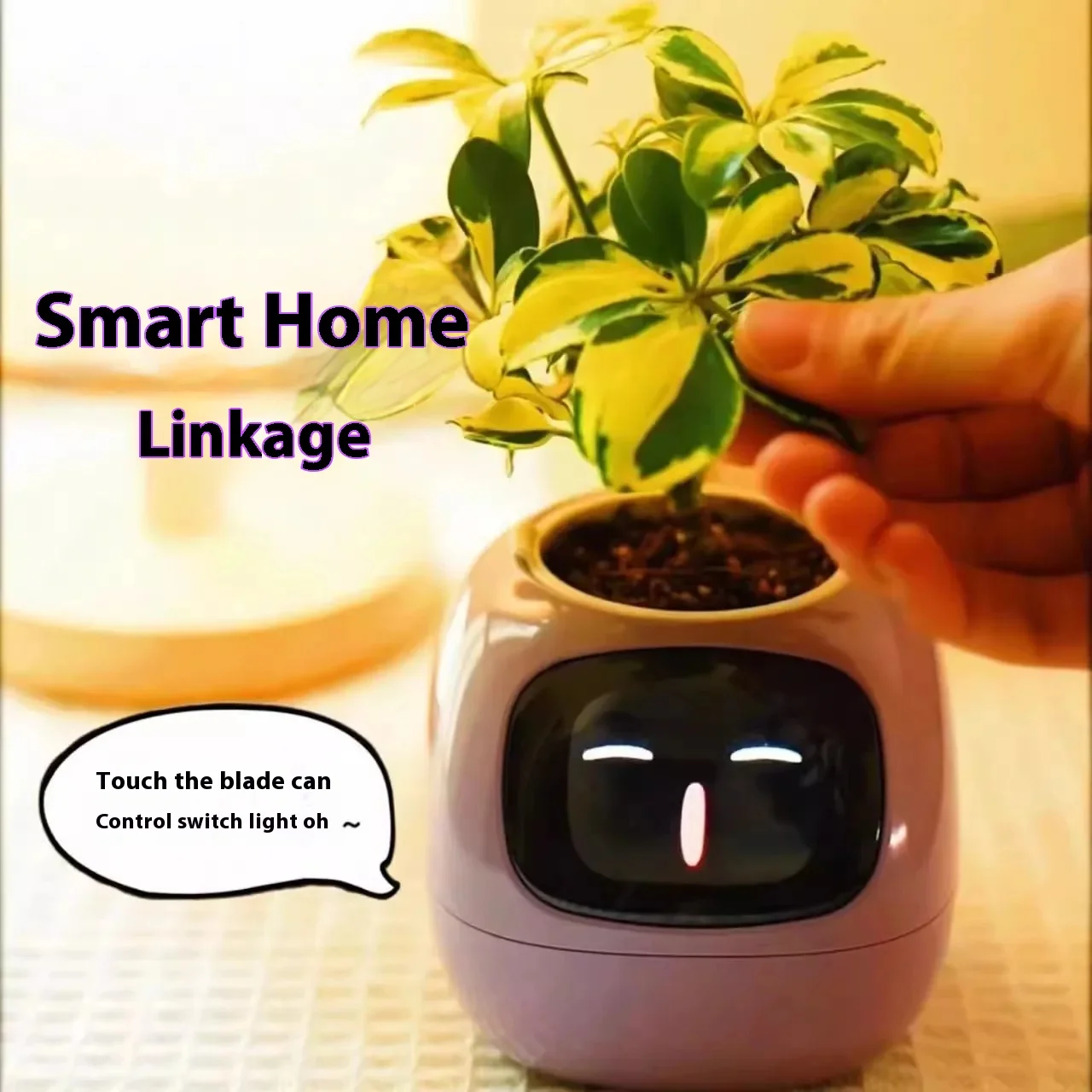 ツタの形をしたインテリジェントなミニ植木鉢,植物のリフレッシュのためのかわいいミニロボット,インタラクティブな周辺機器,パーソナライズされたギフト