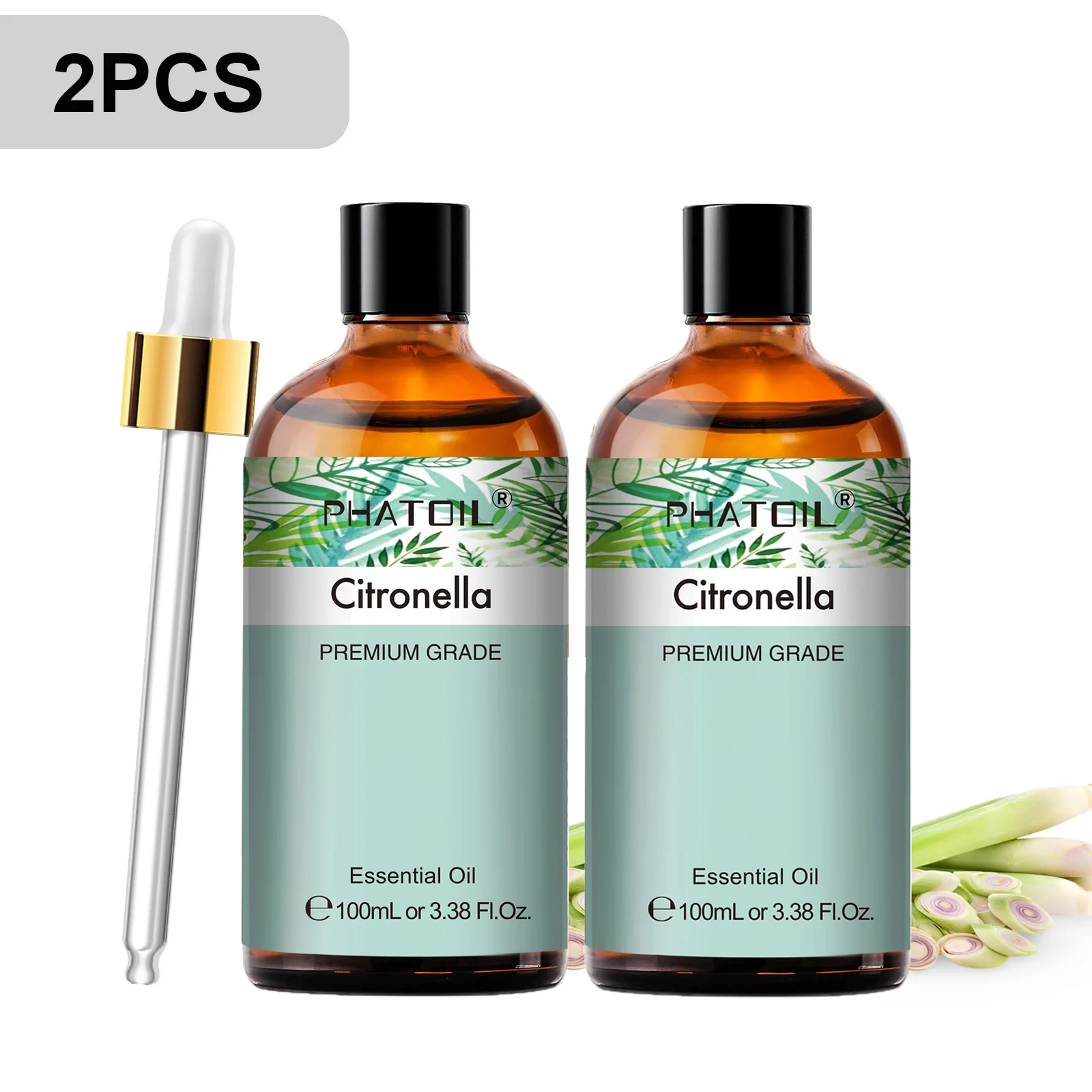 PHATOIL 100ml Premium Ätherisches Öl Sandelholz Lavendel Eukalyptus Pfefferminze Zitronengras Vanille Aromatherapie Ätherische Öle