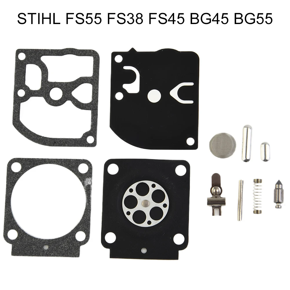 String Trimmer Parts Carburetor Kit BG45 FS38 FS55 For-STIHL For-ZAMA C1Q CARBS RB-100mCARBURETOR KIT Yard Brand New