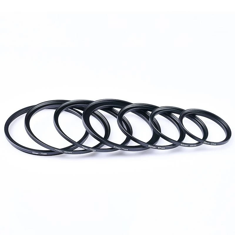 Camera Lens Filter Adapter Ring 43-82 mm Metal Step Up Rings for Canon Nikon Sony DSLR Camera Lens Accessories