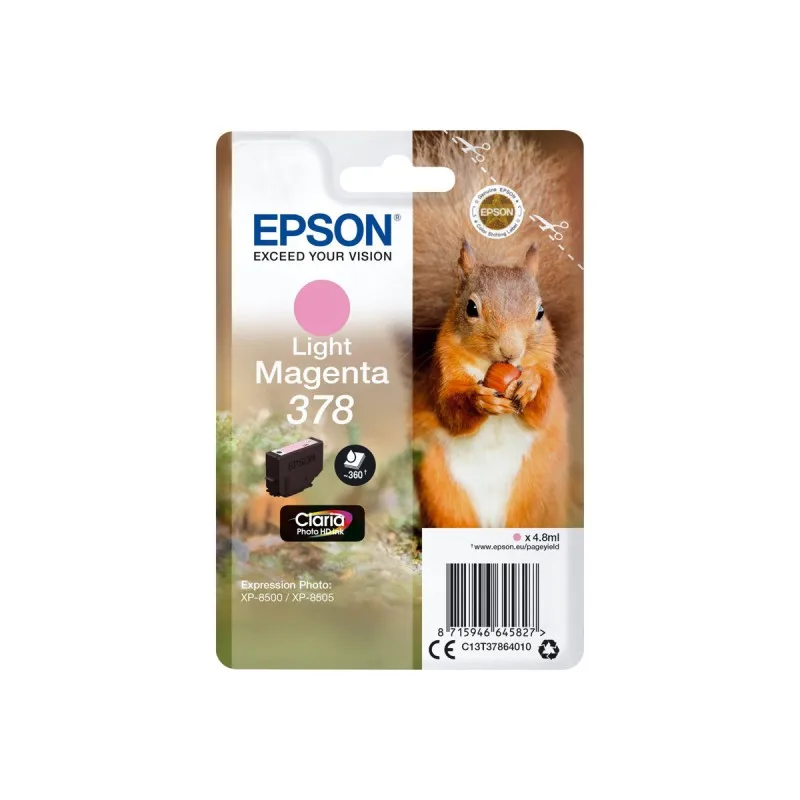 Epson 378 Magenta Light Original ink cartridge-C13T37864010 C13T37864010 tintasycartuchos.com