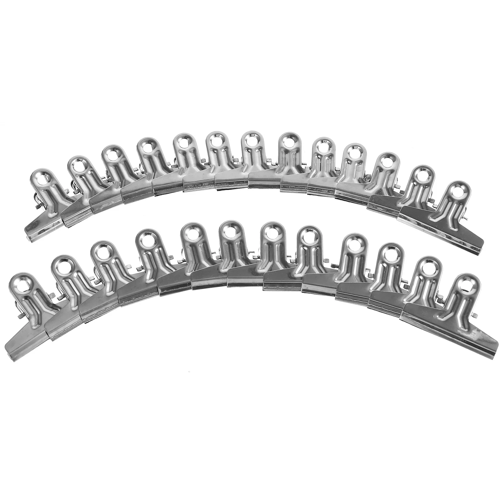 25Pcs Stainless Steel Money Clip Small Cash Card Holder Creative Design Portable Organizer for Office Use Paper Clips