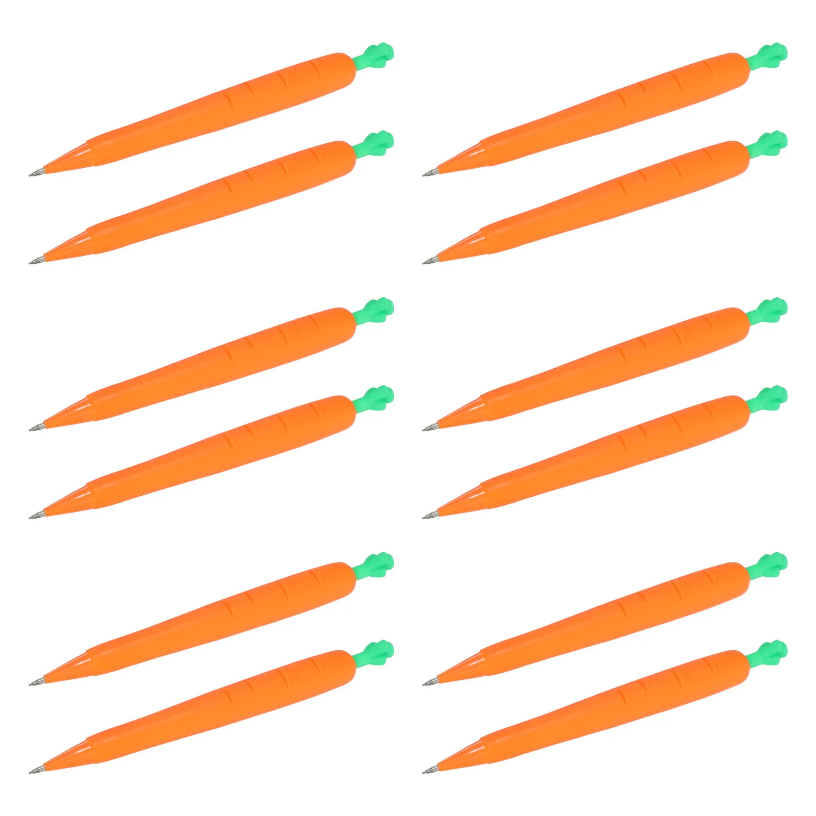 12Pcs Carrot Mechanical Pencil Cartoon Automatic Writing Pen Creative Student Stationery Cute School Supplies Cute Carrot Pencil