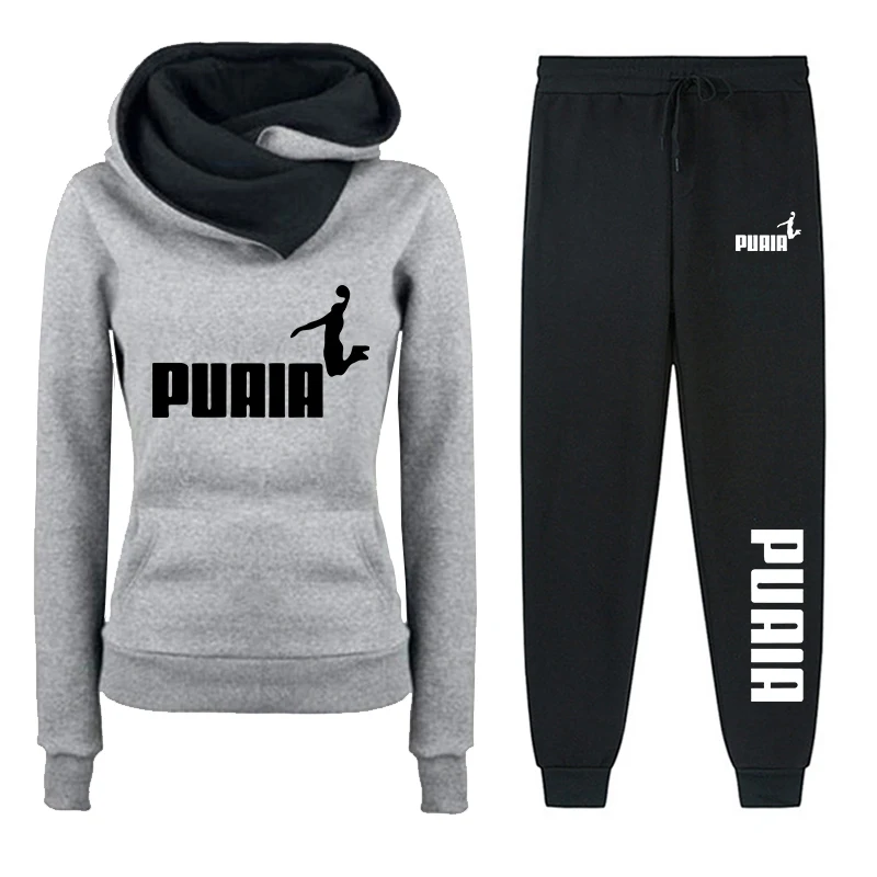 Lässiger Damen-Hoodie Trainingsanzug Bedruckte Sweatshirts Outdoor-Sportbekleidung Herbst Winter Mode Streetwear Einzeloberteil und Hose – Detail 4