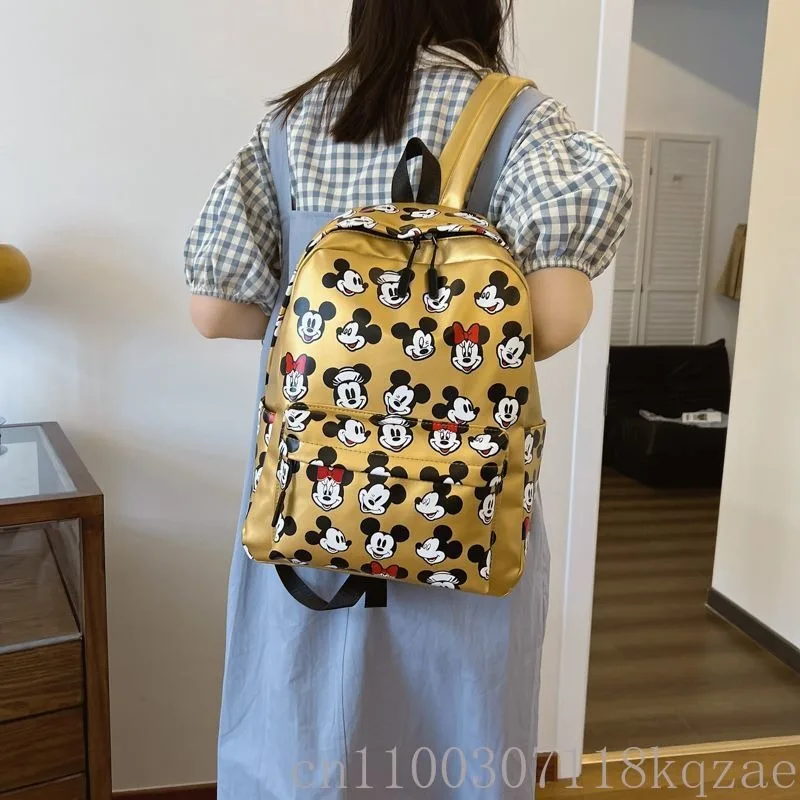 Disney Mickey Mouse Backpack Large Capacity Cute Cartoon Travel Rucksack School College Bag for Women Girls Students