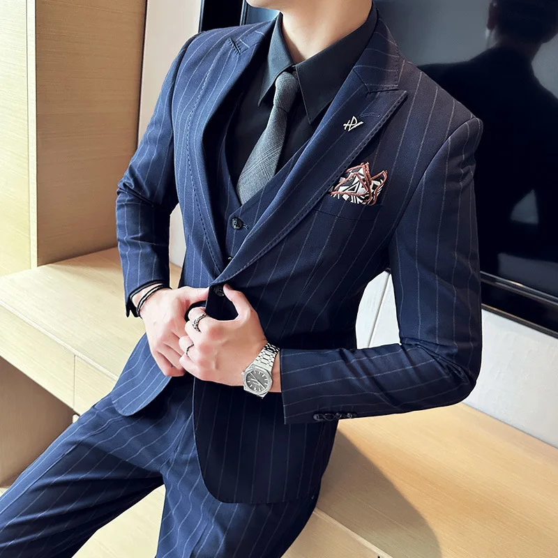 

7111 Slim fit business groom wedding suit