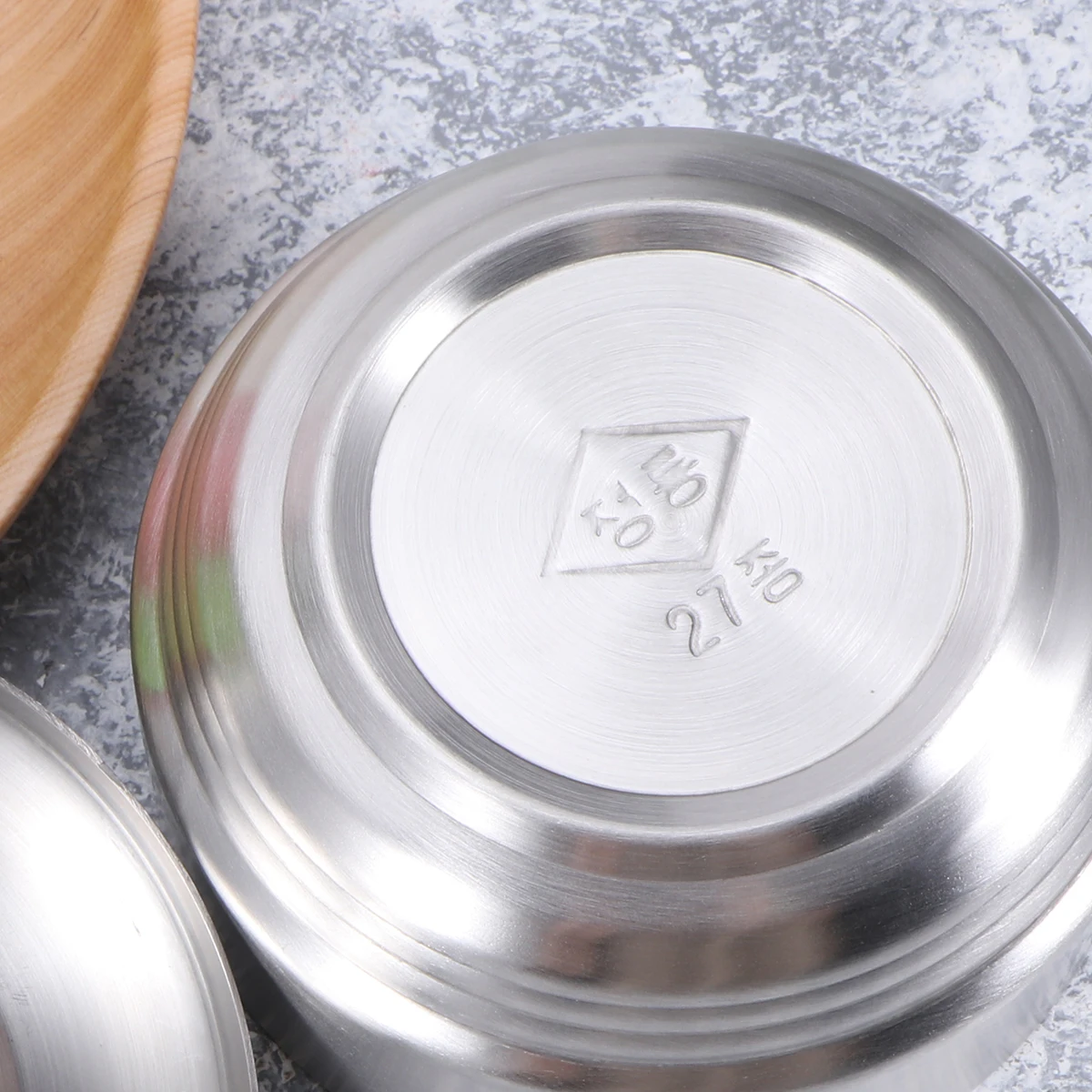 Cuenco de arroz de acero inoxidable, recipientes de comida aislados para servir con tapas, cuencos gruesos de estilo chino para lavado de cocina