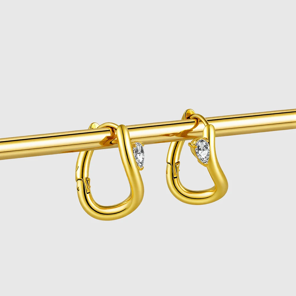 

ENFASHION Aretes De Mujer Oval Zircon Stud Earrings For Women's Stainless Steel 18K Plated Gold Delicated Fashion Jewelry E1817