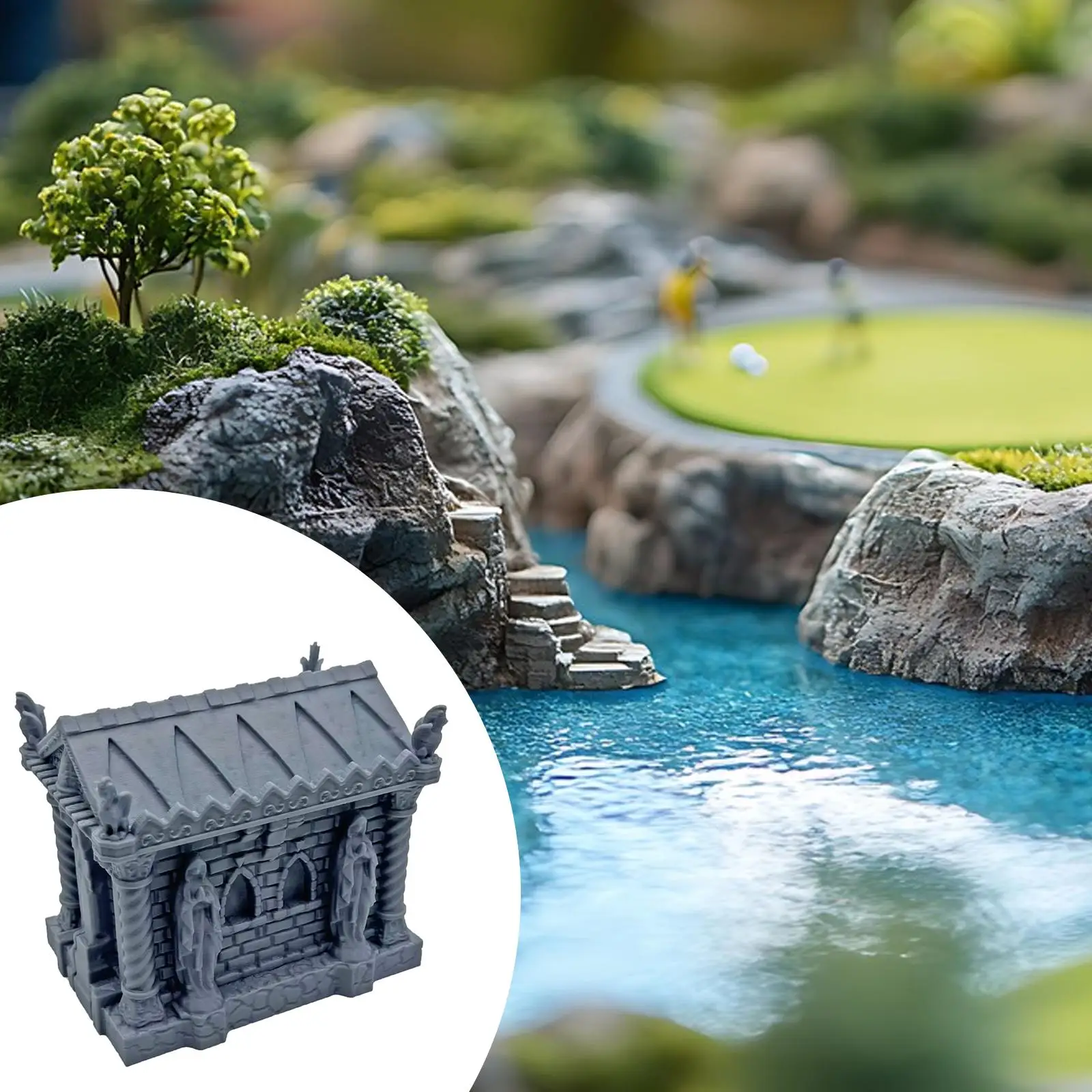 

Gothic Tomb Model Tabletop Miniatures Removable Top Tomb Prop Party Favor Miniatureland Terrain for Hobby Enthusiasts Gif
