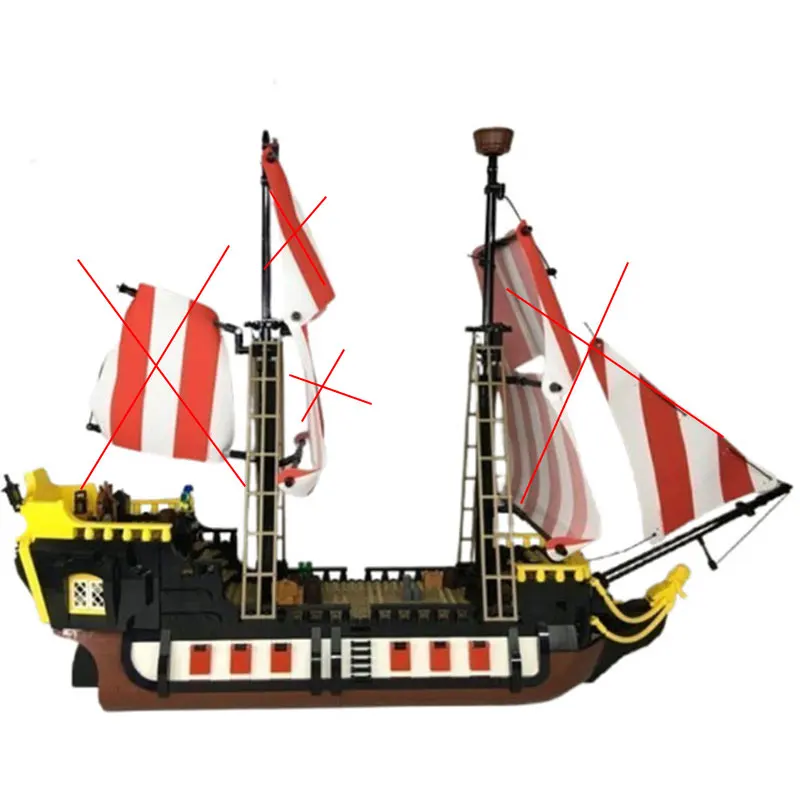 

Spot MOC-135704 1446pcs Medieval Ship DIY Small Particle Assembly Building Blocks Educational Toy Model Gift Set Ornaments