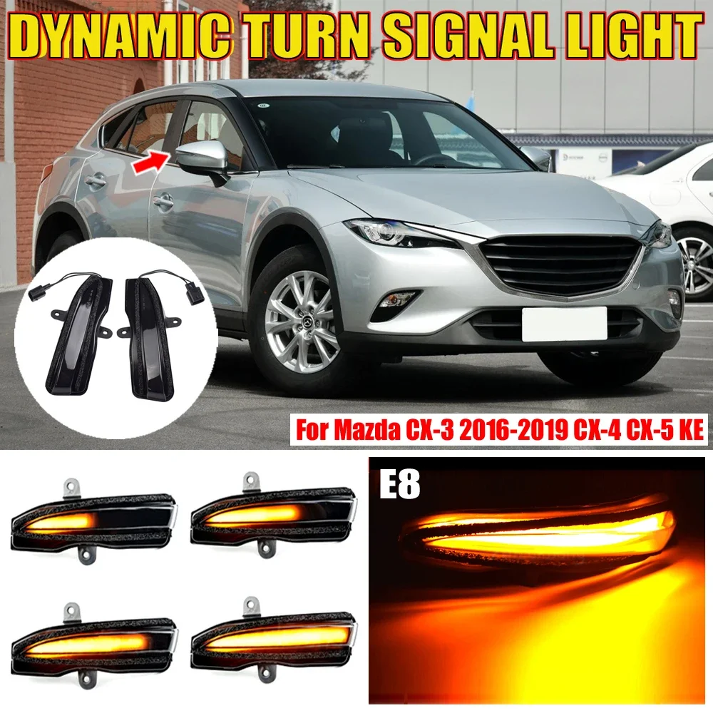 LED Dynamic Turn Signal Light For Mazda CX-5 KF CX-3 CX3 CX-4 CX4 Side Mirror Rearview Indicator Sequential Blinker Lamp