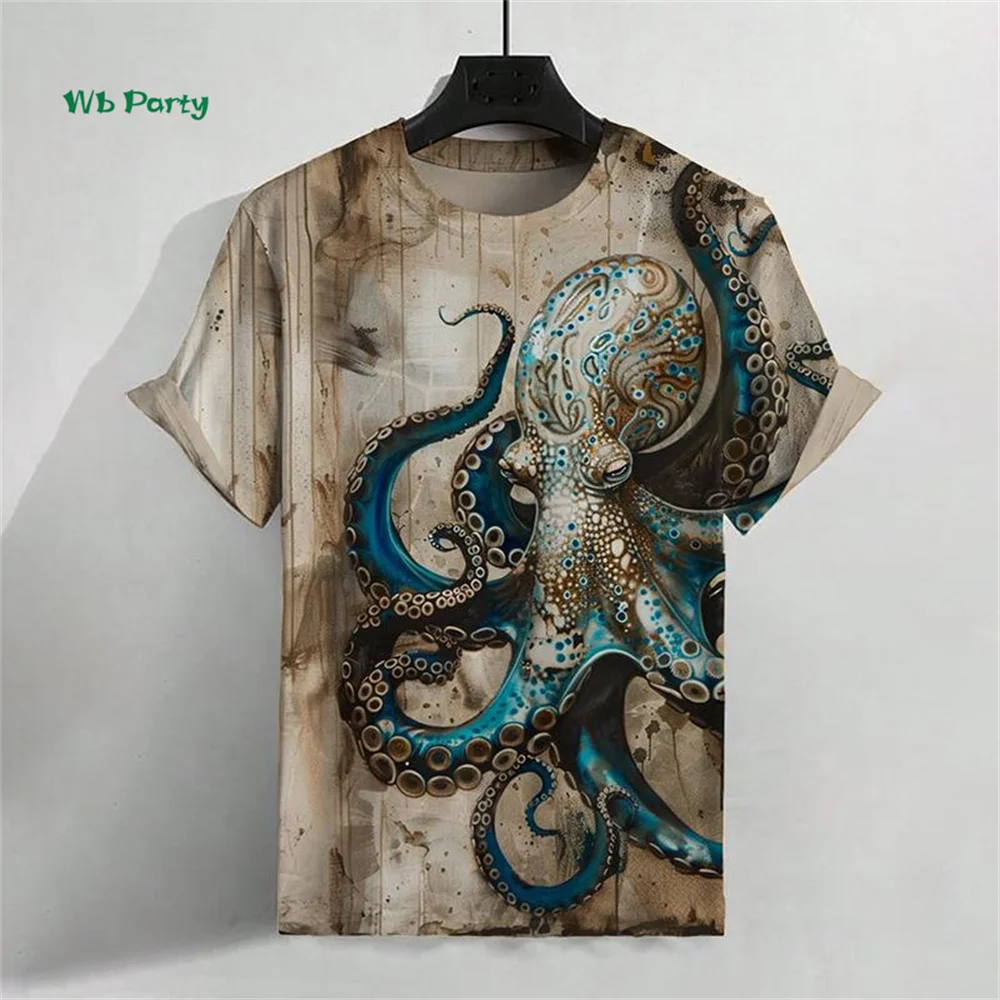 Vintage Japanese Men\'s T-Shirt 3D Ukiyo-E Printed Short Sleeve T-Shirt Casual Harajuku Tops Summer Men\'s Street Casual Clothing