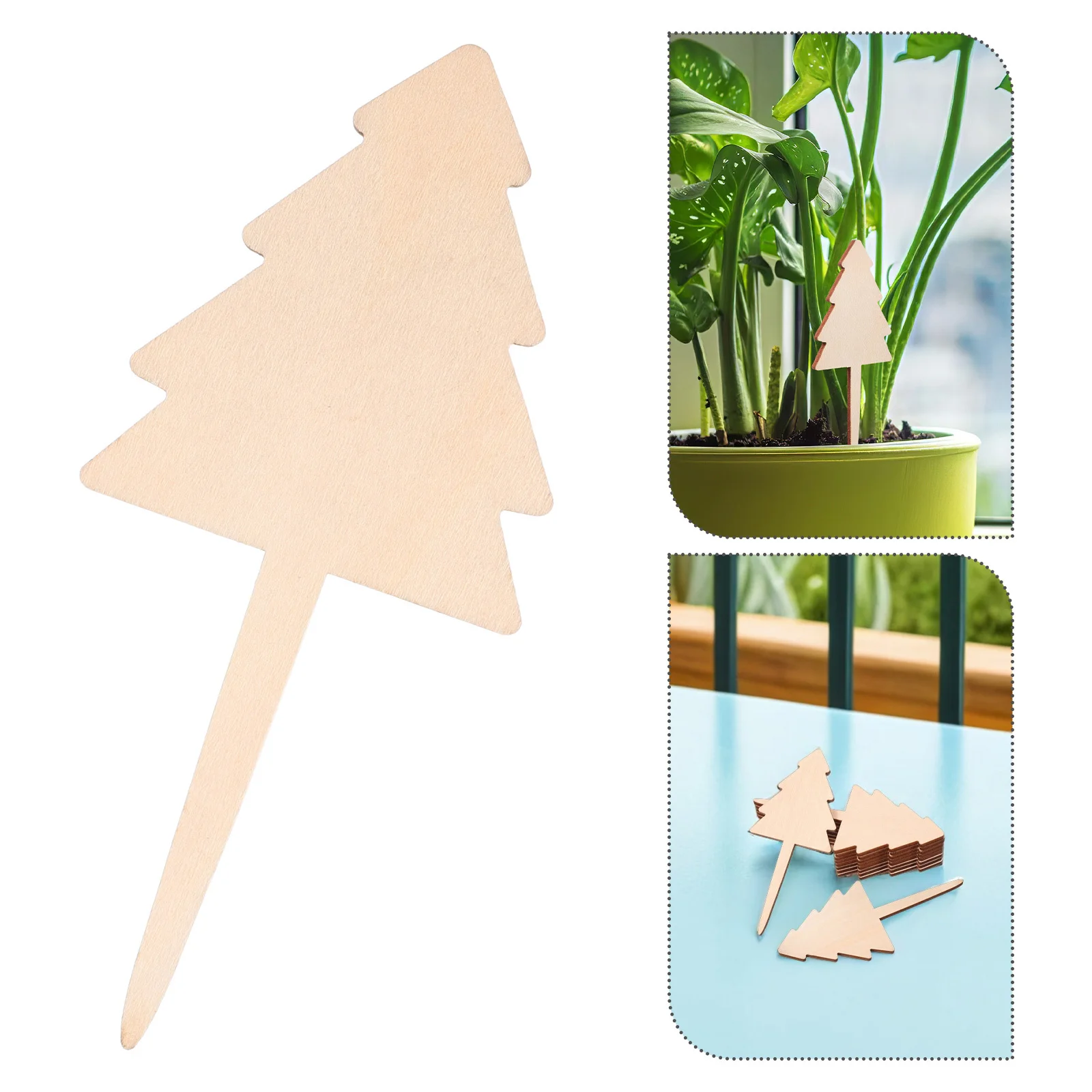 

10Pcs Blank Bamboo Plant Labels 3.9x1.7 Inch Tree Shape Garden Markers for Outdoor Indoor Plants Vegetables Herbs Flowers