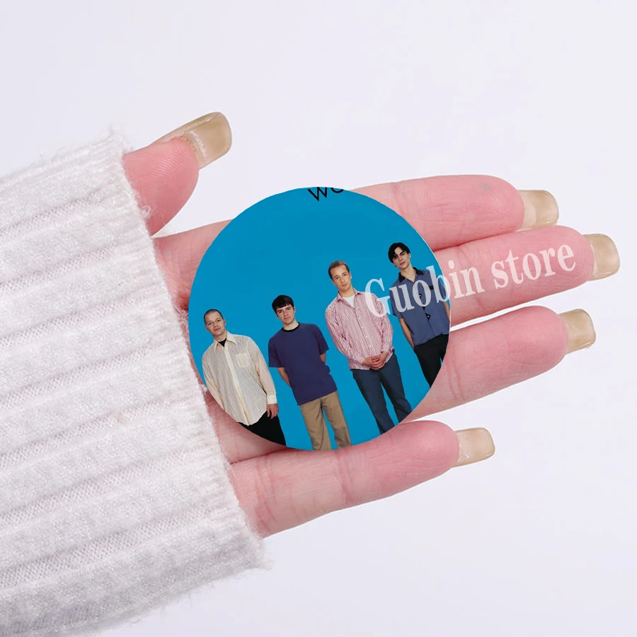 58mm Funny Cartoon Rock Band Weezer Aesthetic Button Pin Classic Vintage Band Brooch Badge Bag Decor Fans Collect Gifts