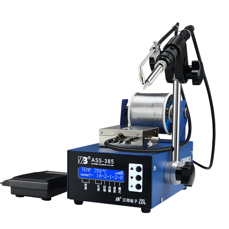 ASS-385A Soldering Iron Tin Feeding Digital Display Constant Temperature Solder Rework Station 75W Automatic  Soldering Station