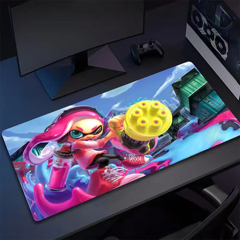 

Коврик для мыши Splatoon 2, очень большой коврик для мыши для игр, гладкая поверхность, нескользящий, удобный, прочный настольный коврик