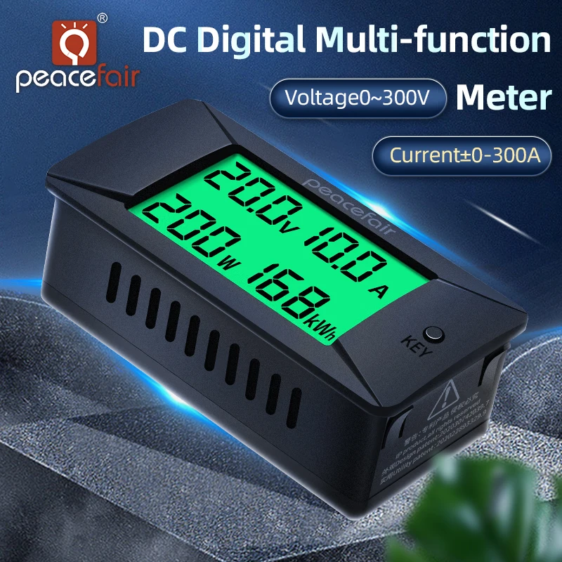 

Peacefair PZEM025 Voltmeter Electrician Tester Voltage Indicator Digital Volt Meter LCD Display Ammeter Wattmeter DC Energy 300A