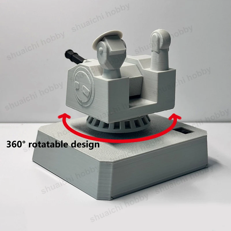 1PCS 360° Rotatable 1130 Close-In Defense System Gun Model PLA 3D Printed Desktop Ornament for Display Collection Decoration