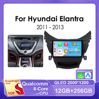 9 Inch Android 14 For Hyundai Elantra 2011 2012 2013 Car GPS Navigation Multimedia Player Radio Head Unit DSP Wireless Carplay