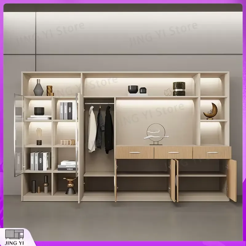 Modern Minimalist Wooden Bookcase File Cabinet for Office Living Room Study Desk Storage Shelf Organizer Home Library