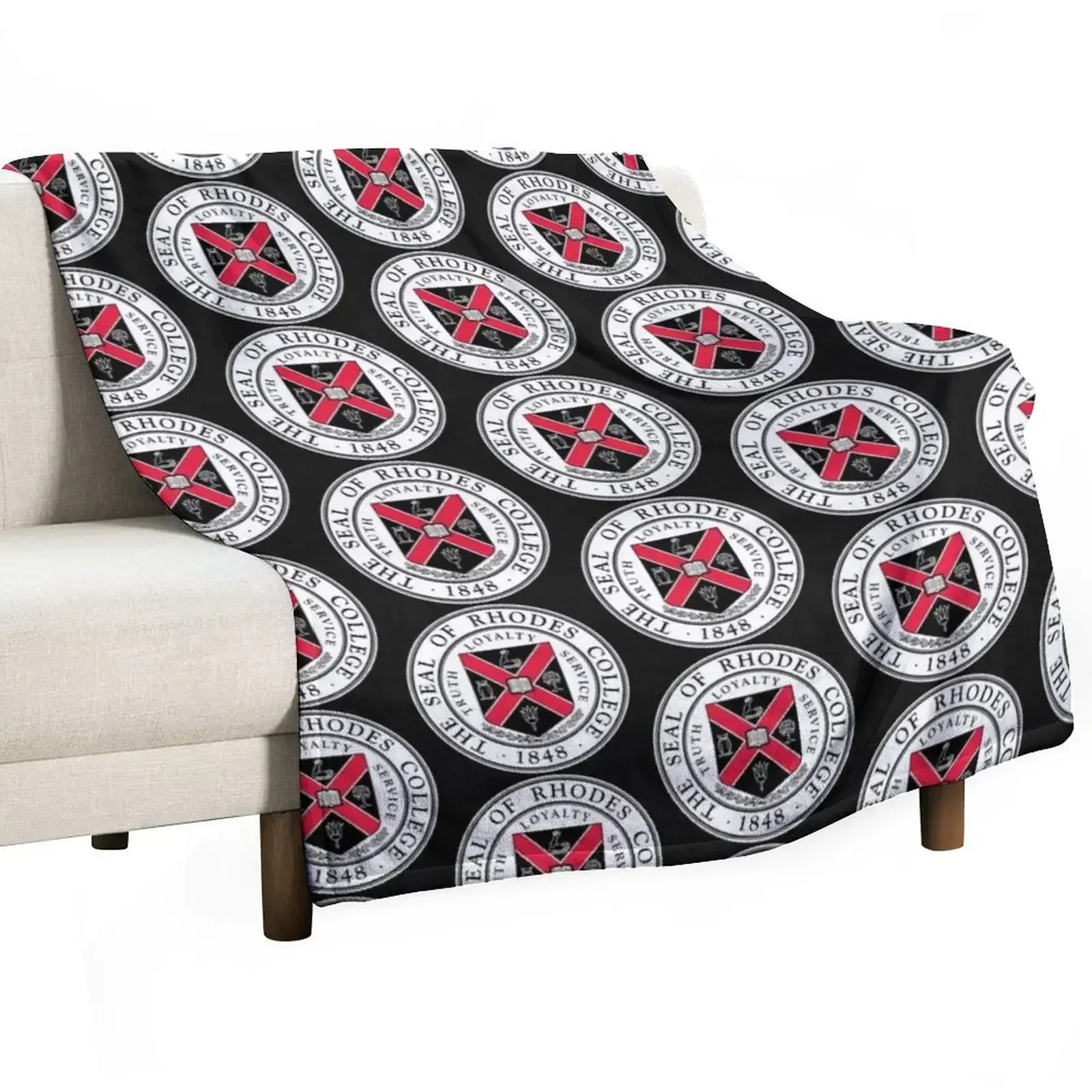 

Rhodes College Seal Throw Blanket Furrys Luxury Thicken Blankets