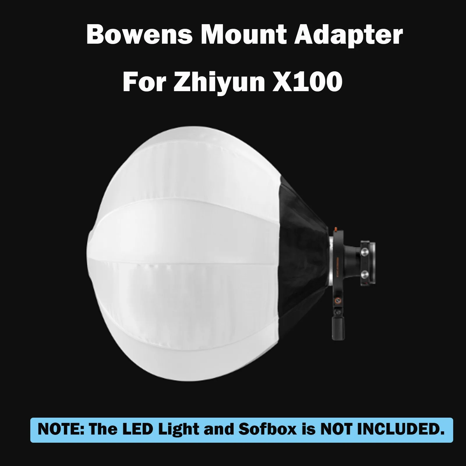 Zhiyun Bowens Mount Adapter B for ZY Mount LED Video Light for Zhiyun Molus X100 X100 Combo X100 Pro Pocket Cob Light