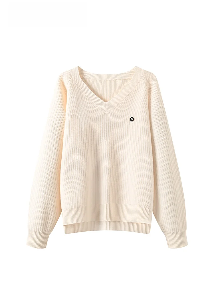 

Свободный длинный трикотаж све V-Ne для женщин больших размеров, осенне-зимний модный топ, удобный ленивый сарафан, большие размеры, внутренняя одежда