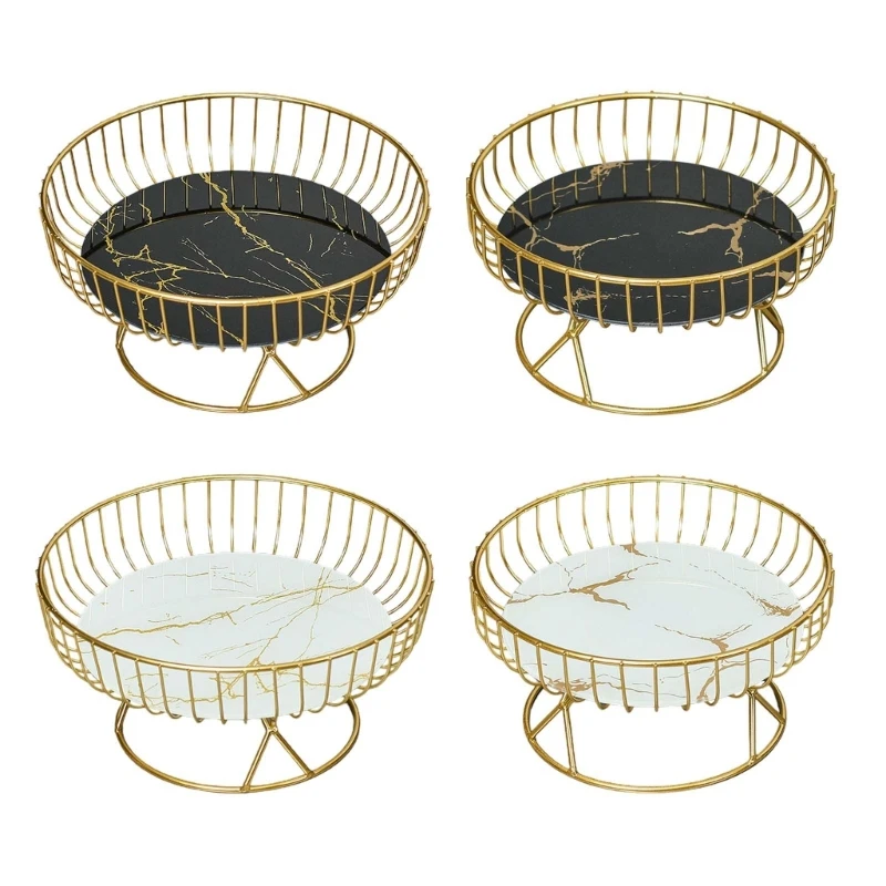 Fruit-Basket Round Fruit-Bowl Iron Fruit-Stand Home Creative-Snack-Bread Storage Drain Basket Table Snack-Tray Home Use