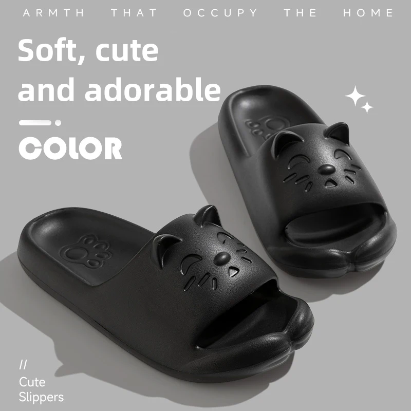 إيفا القط فورتشن شبشب صيفي للنساء المنزل لينة سوليد الانزلاق على الأحذية تصميم جديد القط عزر ملابس داخلية مريحة