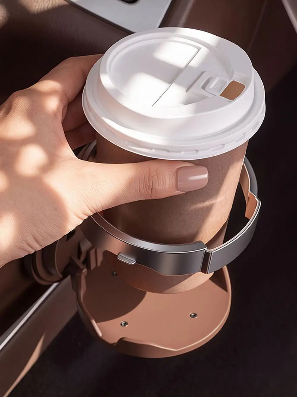 Faltbarer Auto-Getränkehalter für die Türverkleidung, Verstellbarer Automobil-Getränkeorganizer Platzsparend für Flaschen, Becher und Kaffeetassen – Detail 37