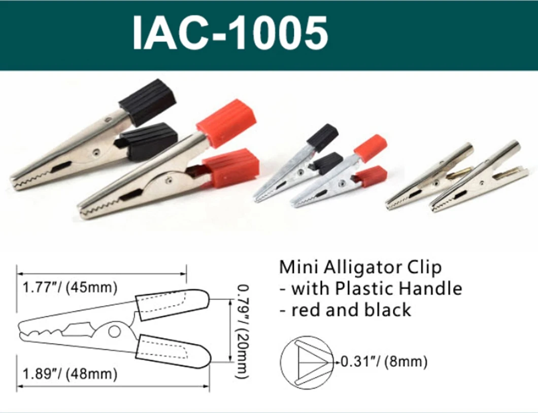 10Pc Crocodile clip, sheath clip, small size 45mm car battery clip, power clip, grounding test clip