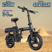 ENGWE Electric Bike 250W Motor 48V10AH Battery Triple Shock Absorber Electric Bicycle 14-Inch Tire Folding Commuter E-Bike