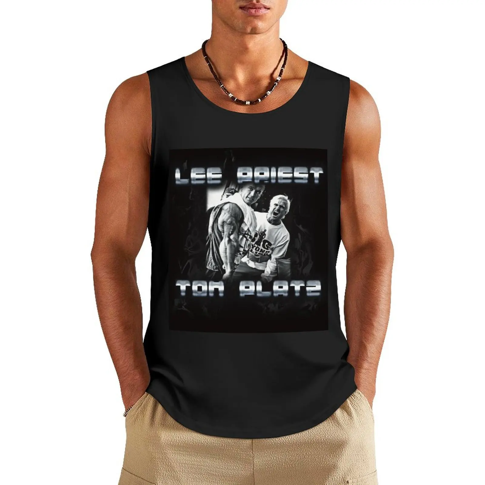 

Lee priest and Tom Platz Bootleg Print 2.0 Tank Top sexy clothes men summer Men's tops gym training accessories