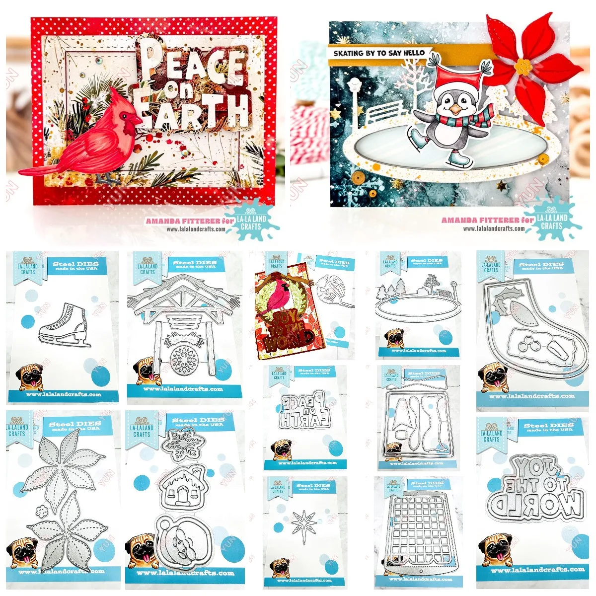 

Large Present Bow Star Christmas Stocking Cookies Poinsettia Joy World Die Holiday Card Decorative Metal Cutting Dies DIY Molds