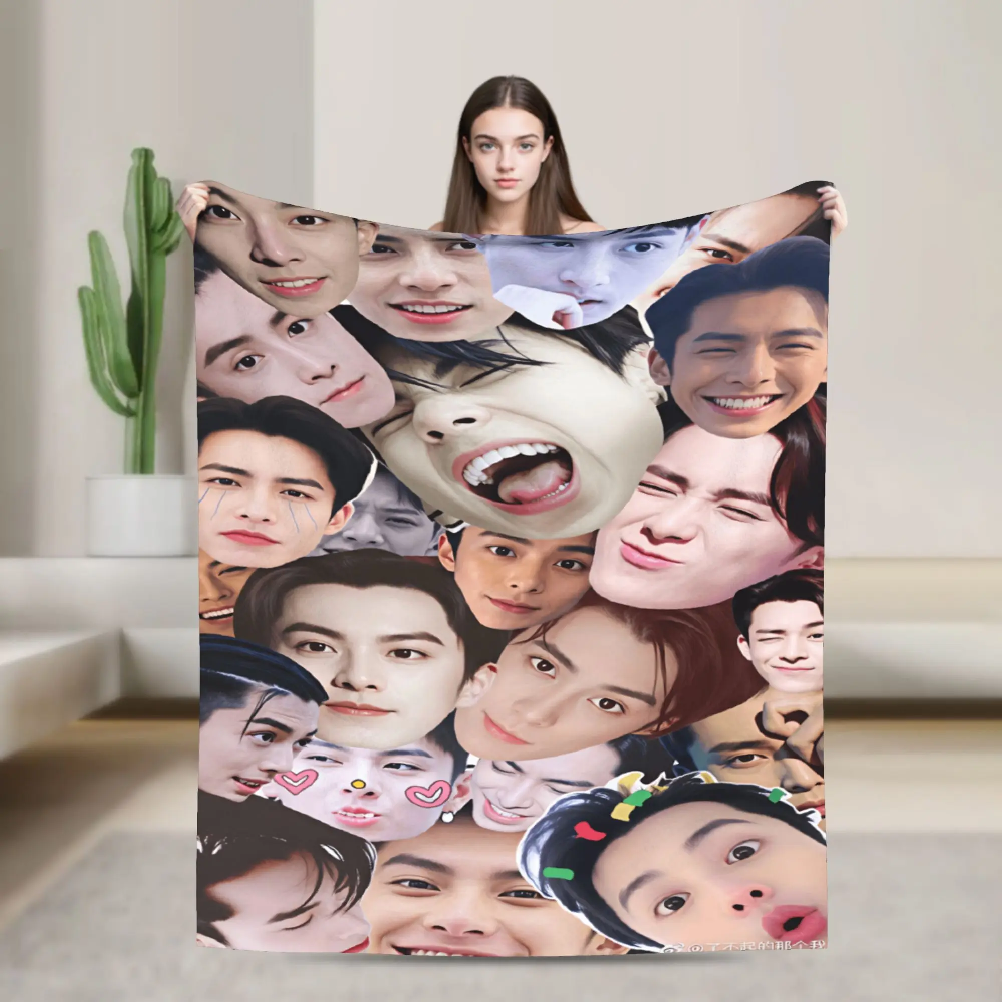 Super Soft Blanket Travel Wang Hedi Dylan Wang Actor Throw Blanket Novelty  Bedspread For Bedroom
