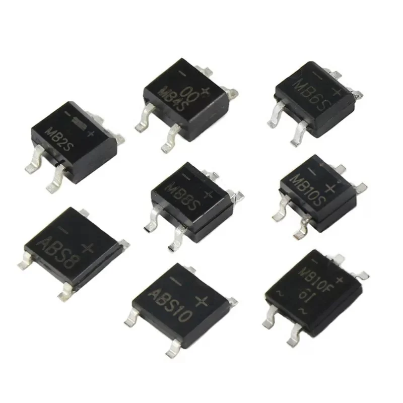 50/100Pcs MB6F MB6S MB8F MB8S MB10F MB10S ABS8 ABS10 ABS210 DB105S DB106S DB107S DB157S DB207S SOP-4 Rectifier Bridge Stack