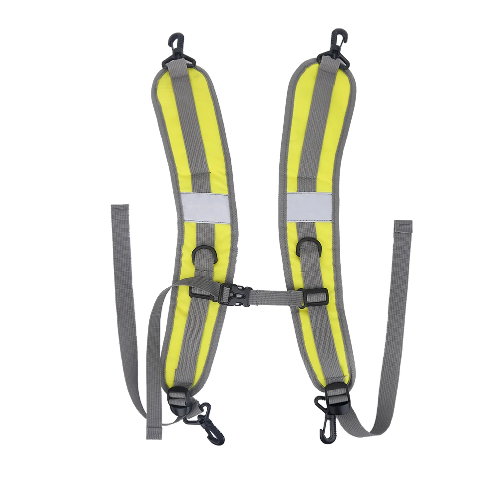 Nylon Durable Backpack Shoulder Adjustable Straps Belt Repair Parts Accessory (Yellow+Gray)