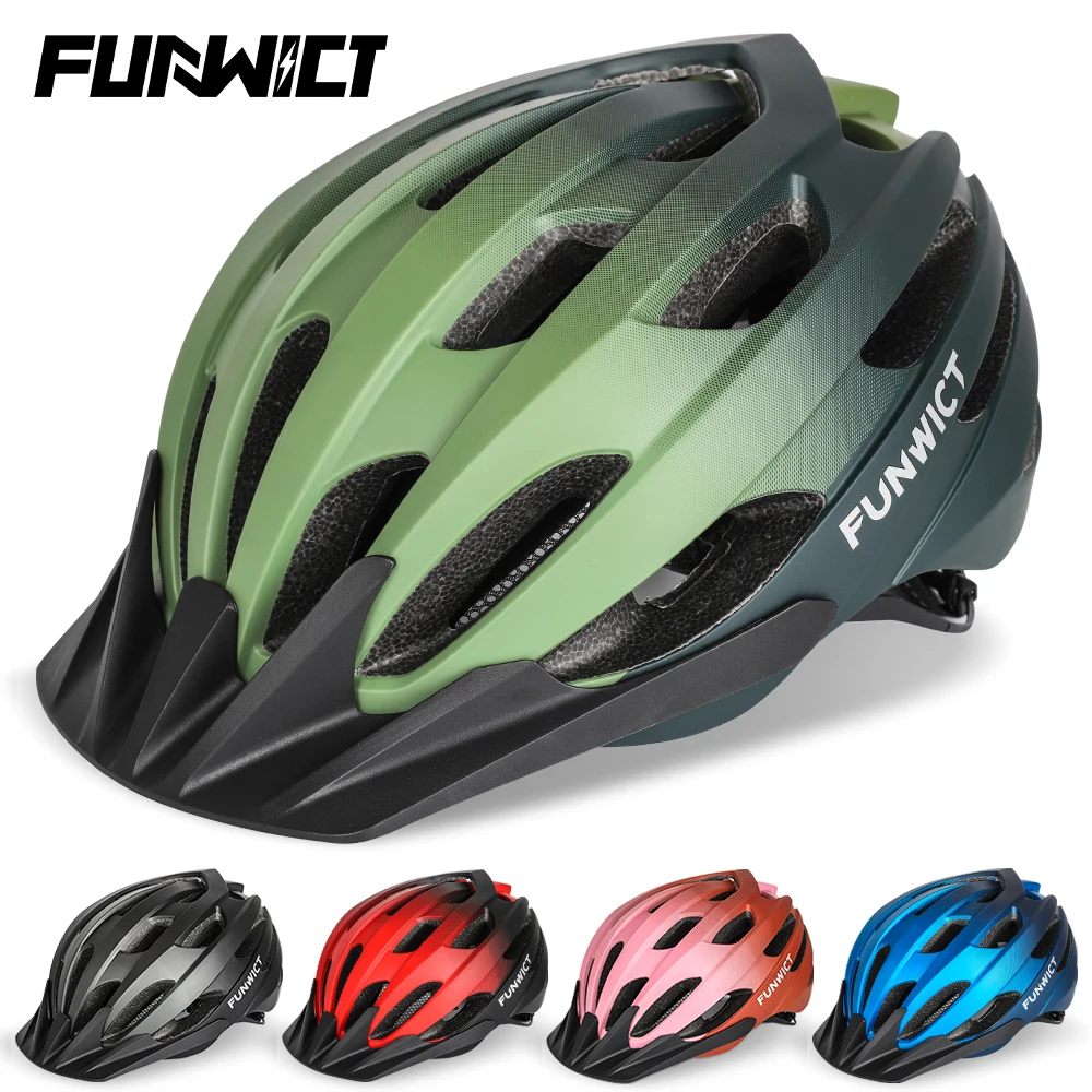 

VICTGOAL Lightweight Bike Helmet for Men Integrally-Molded Visor Bicycle Helmet Breathable Mountain Road Cycling Safety Caps