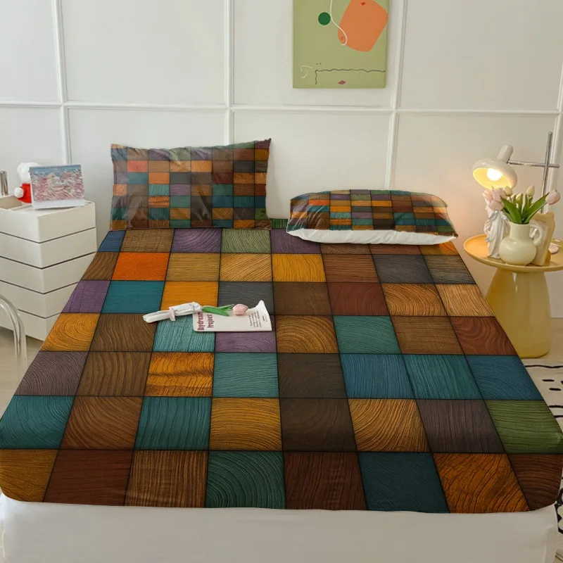 2025 new animal flower active printing fitted sheet single piece mattress protective cover no pillowcase