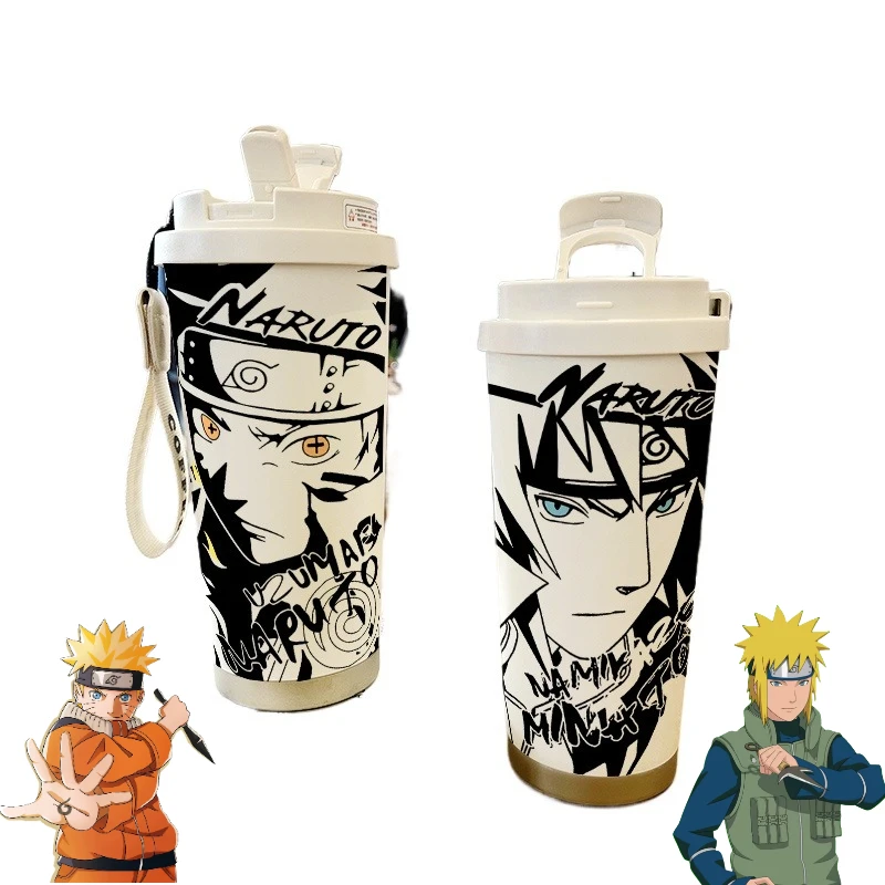 NARUTO dibujos animados lindo taza de paja aislada personalidad creativa hogar coche jugo leche taza de café anime periférico regalo al por mayor