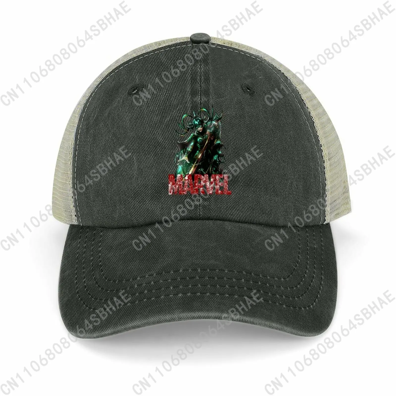 

Marvel Hela Mesh Cowboy Hat Hollow Ventilated Summer Cap Men Women Outdoor Sun Hat Adjustable Strap Custom Cosplay
