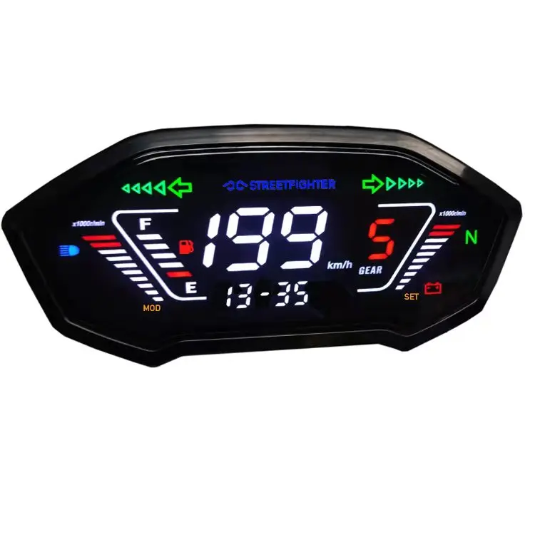 Digital Universal Motorcycle 12V Speed Meter Speedometer Dashboard 750 Plus