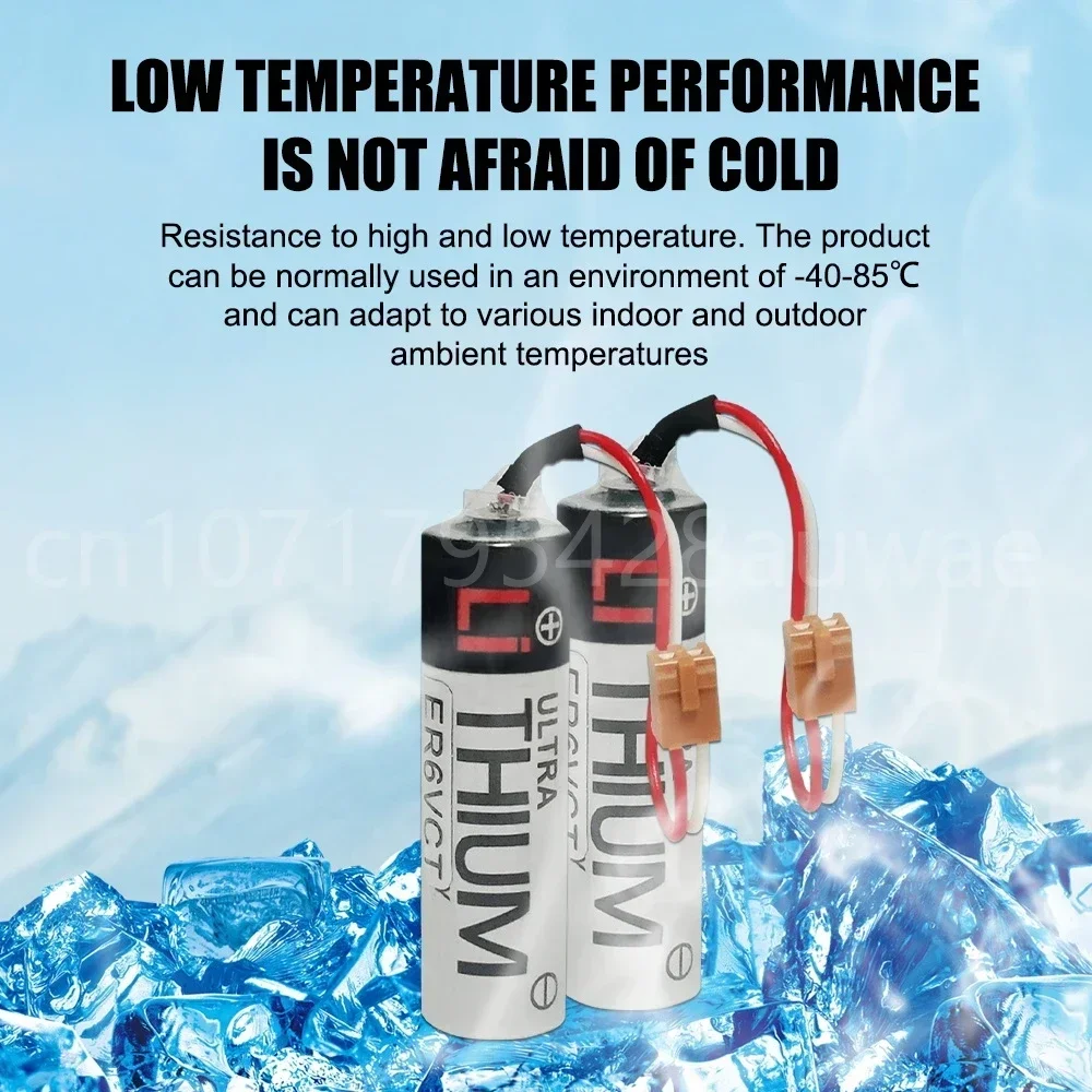 10 шт. 3,6 В AA 2000 мАч ER6VCT ER6V ER14500 PLC литий-ионный аккумулятор с ЧПУ с коричневыми разъемами