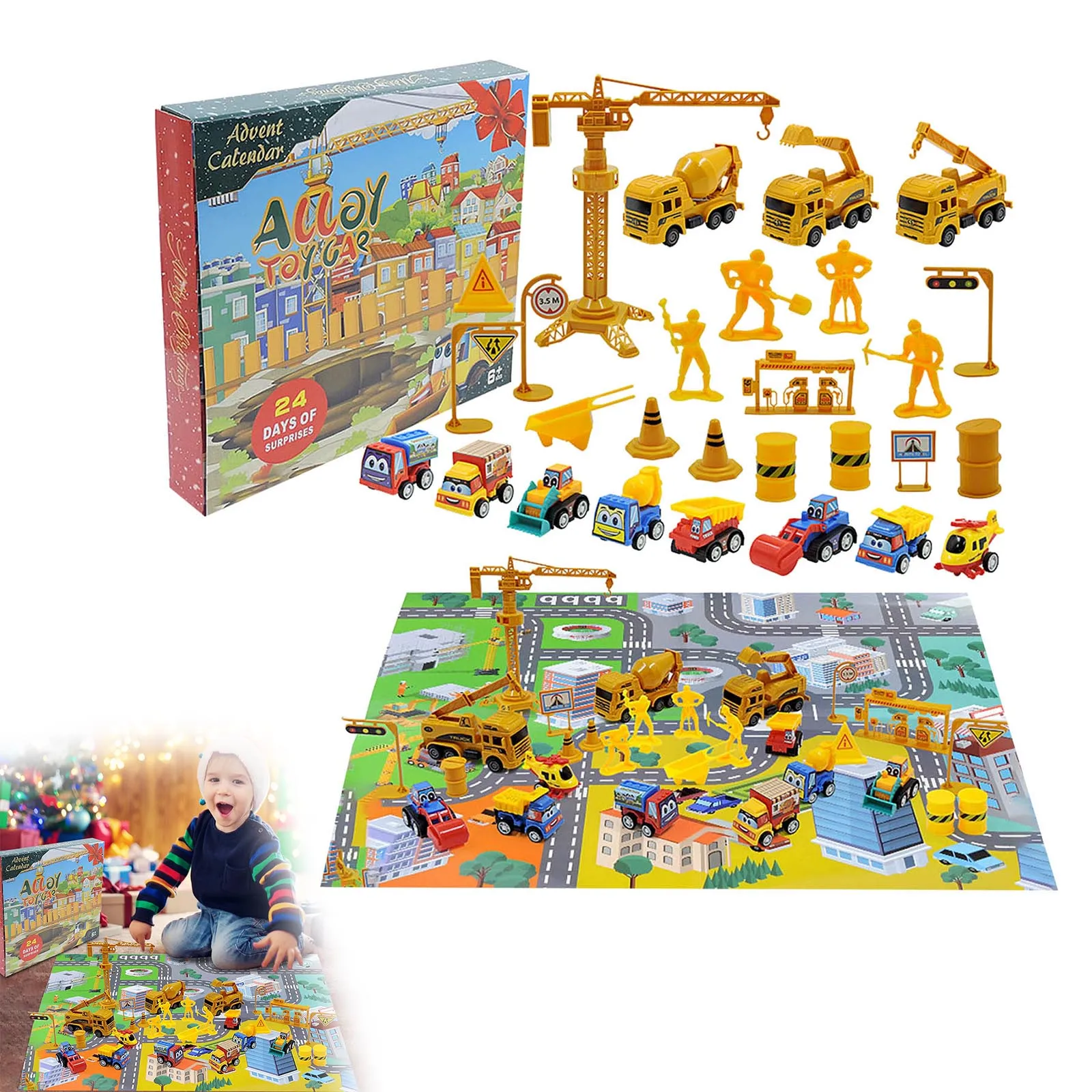 Minuterie pour tout-petits, compte à rebours de noël, calendrier de l'avent, boîte de 24 jours, jouet Surprise, poupées de déballage pour enfants, minuterie amusante pour enfants silencieux