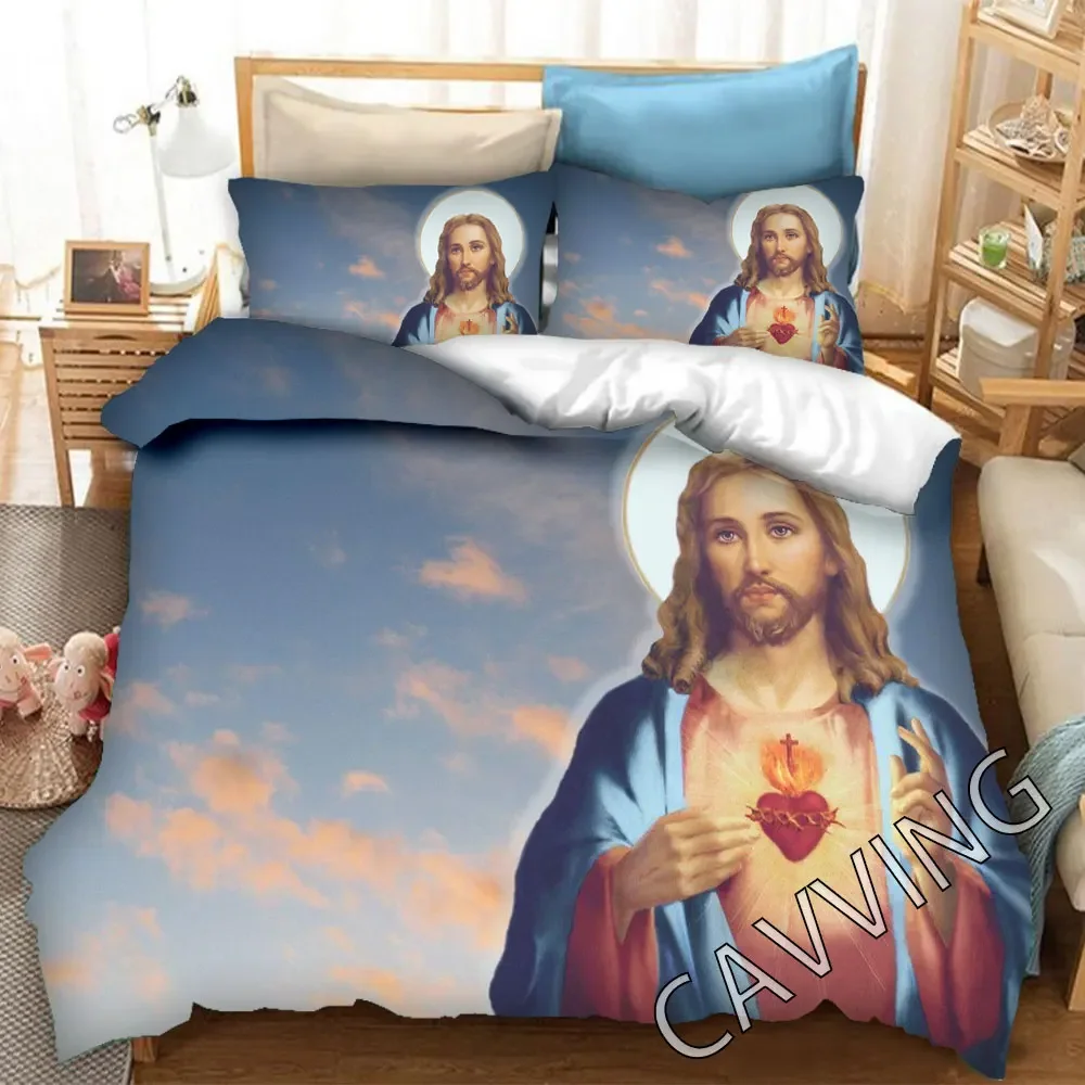 

Jesus 3D Printed Bedding Set Duvet Covers & Pillow Cases Comforter Quilt Cover (US/EU/AU Sizes) H02