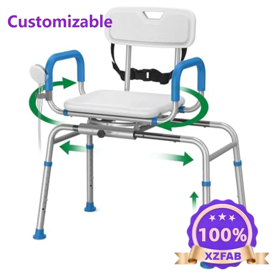 

Factory Direct 2026 Top RatedFSA/HSA Eligible Sliding Shower Chair Tub Transfer Bench for Bathtub with Swivel Seat and Pivoting