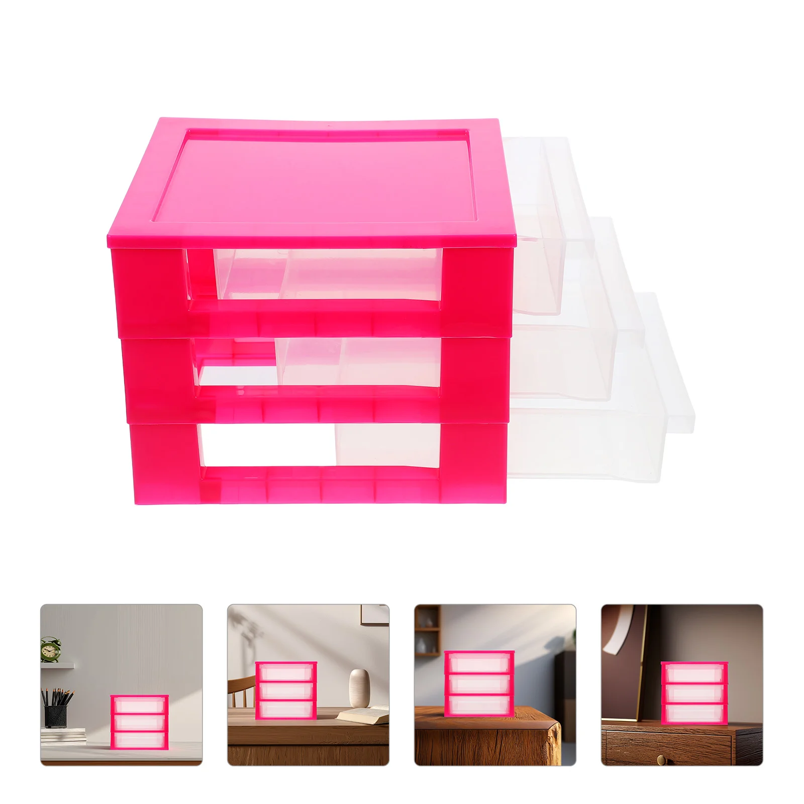 Drawer Storage Box Small Organizer with Drawers Bins Mini Makeup Pp Nail and Pen Holder Office